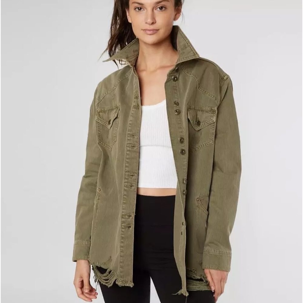 NWT Free People Moonchild Denim Shirt Jacket